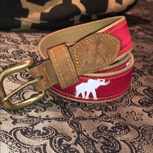 University of Alabama Leather Web Belt